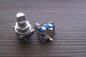 Rotary encoder blauw met keyswitch klein