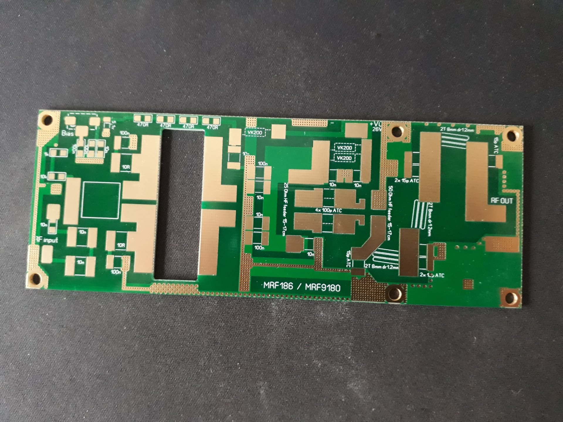 Eindtrap print notune 100w MRF186 / 170w MRF9180 - Print sets , experimenteer, aktieve antenne's AmateurRadioShop.nl